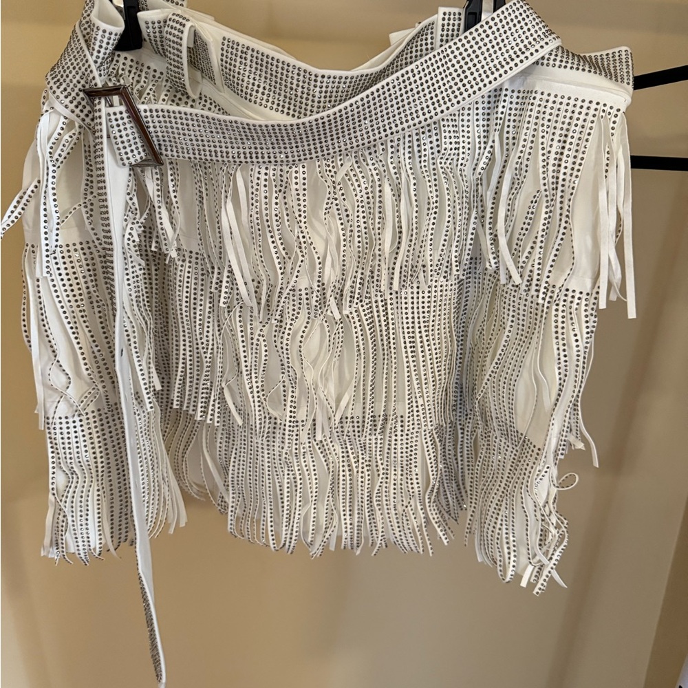 White Rhinestone Skort - Picture 1 of 1
